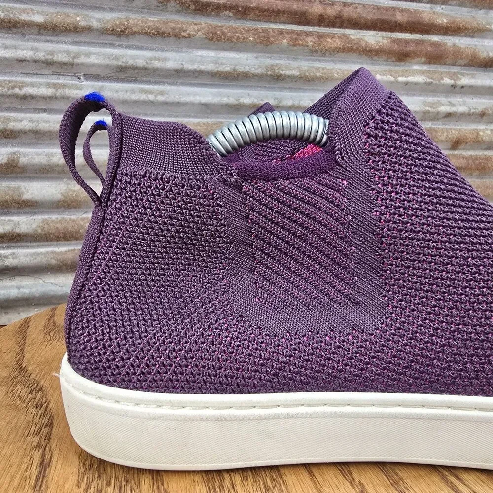 Rothy's Shoes Womens 9.5 The Chelsea Boot Bootie Ankle Knit Pull on Purple